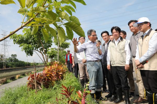 賴院長南下勘災 爭取三爺溪治水納前瞻