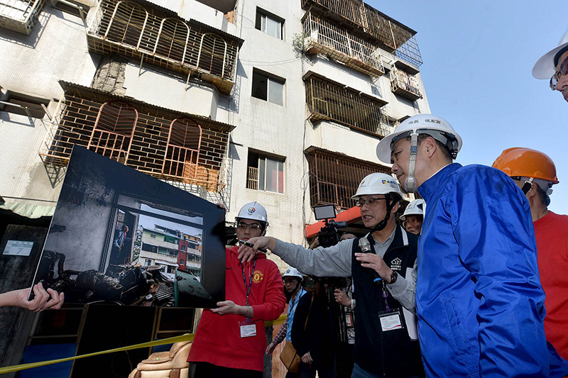 關心五股海砂屋 侯友宜：政府主動出擊，危老都更刻不容緩