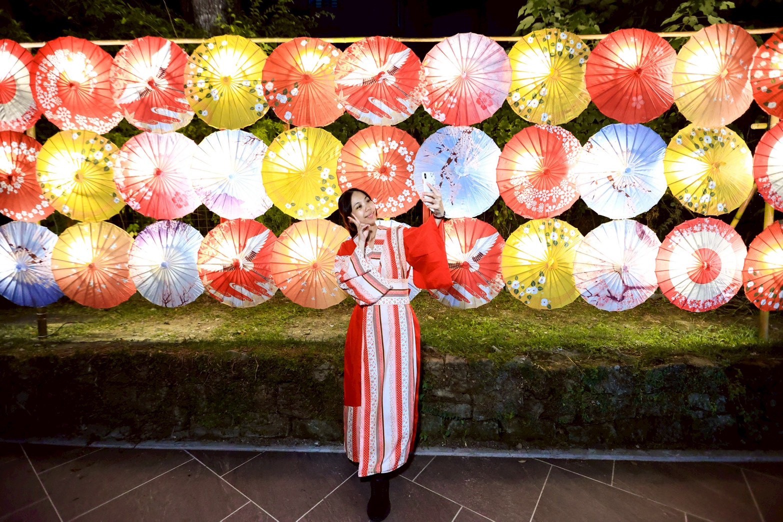 「2025臺南關子嶺溫泉美食節」夜間光環境登場